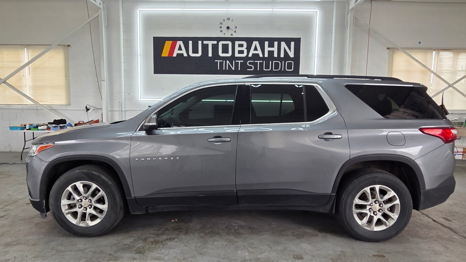 Chevrolet Traverse after window tint at Autobahn Tint Studio